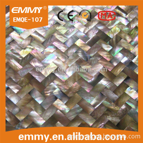 elegant nature mop sea shell brownlip mosaic pattern wall decorative